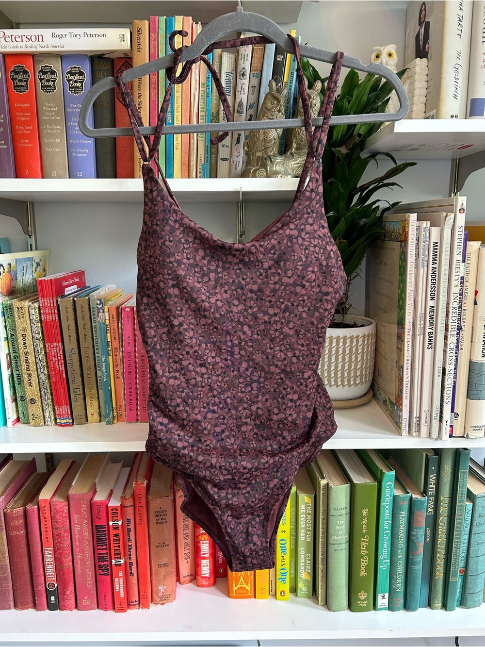 Athleta Rosewood Floral One-Piece Swimsuit with Black Accents
